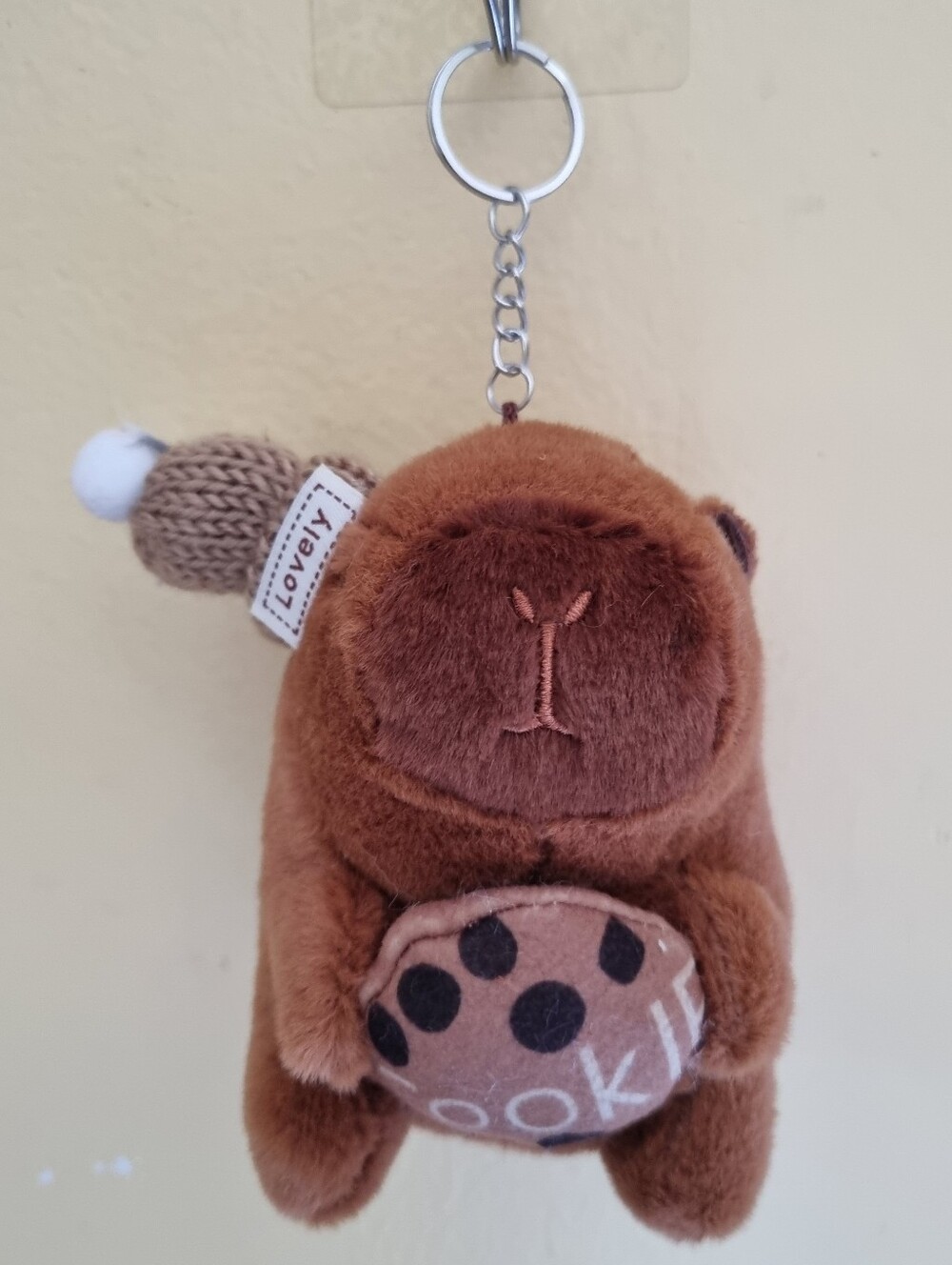 Cute Capybara Kids Bag Keychain Soft Plush Stuffed Toy Plushies Bag Accessories